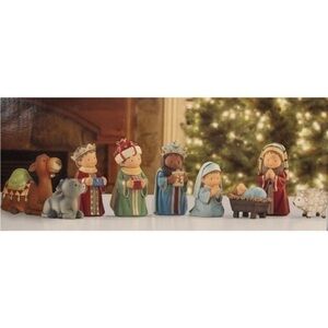 The Promise Of Christmas Robert Stanley 9-piece Child Nativity Set ~